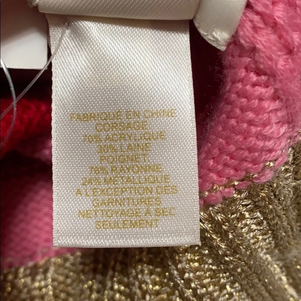 NWT Kate spade pink and gold winter scarf 🧣